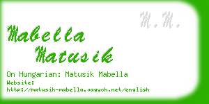 mabella matusik business card